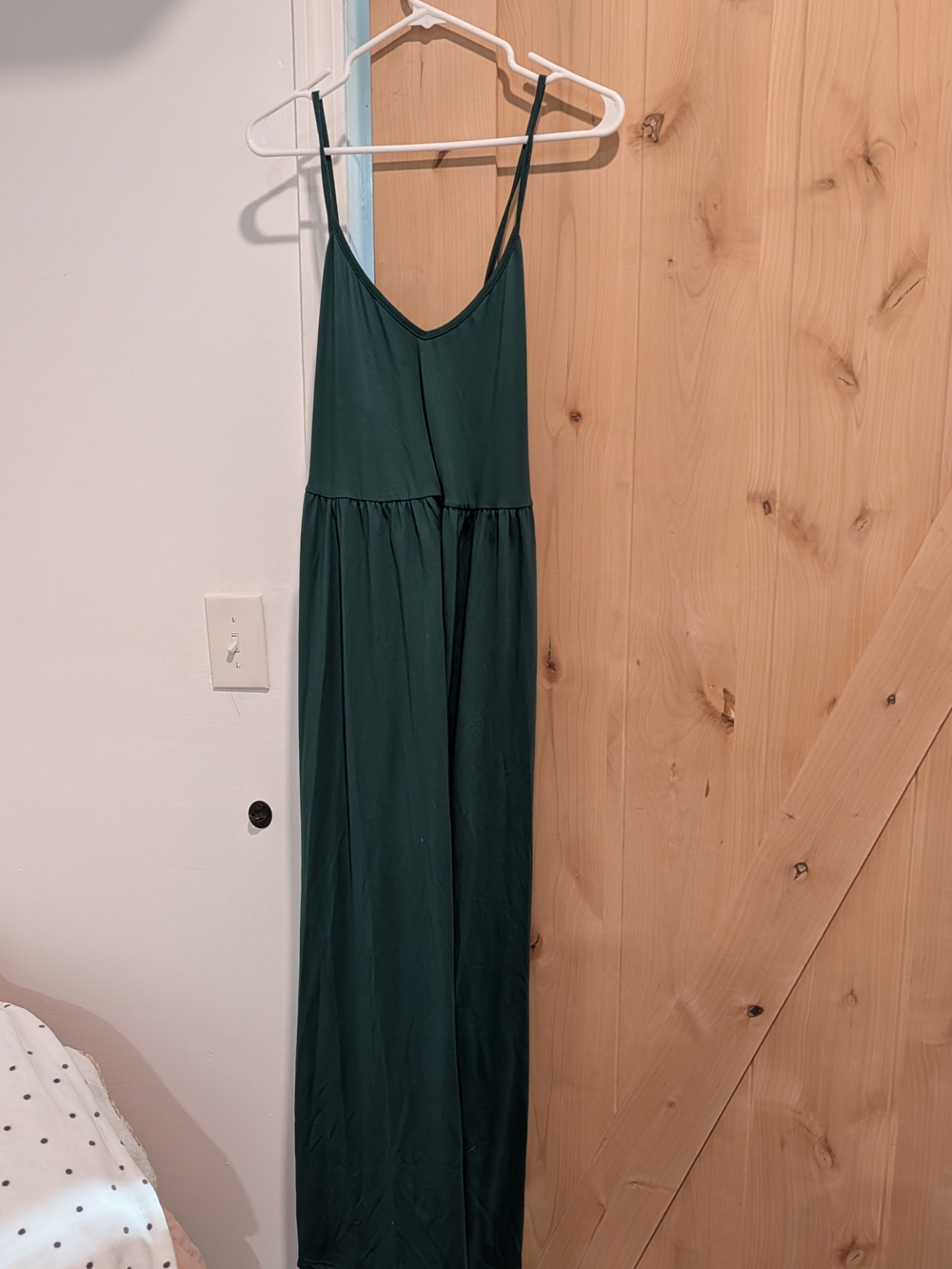SHEIN Dark Green Spaghetti Strap Maxi Dress